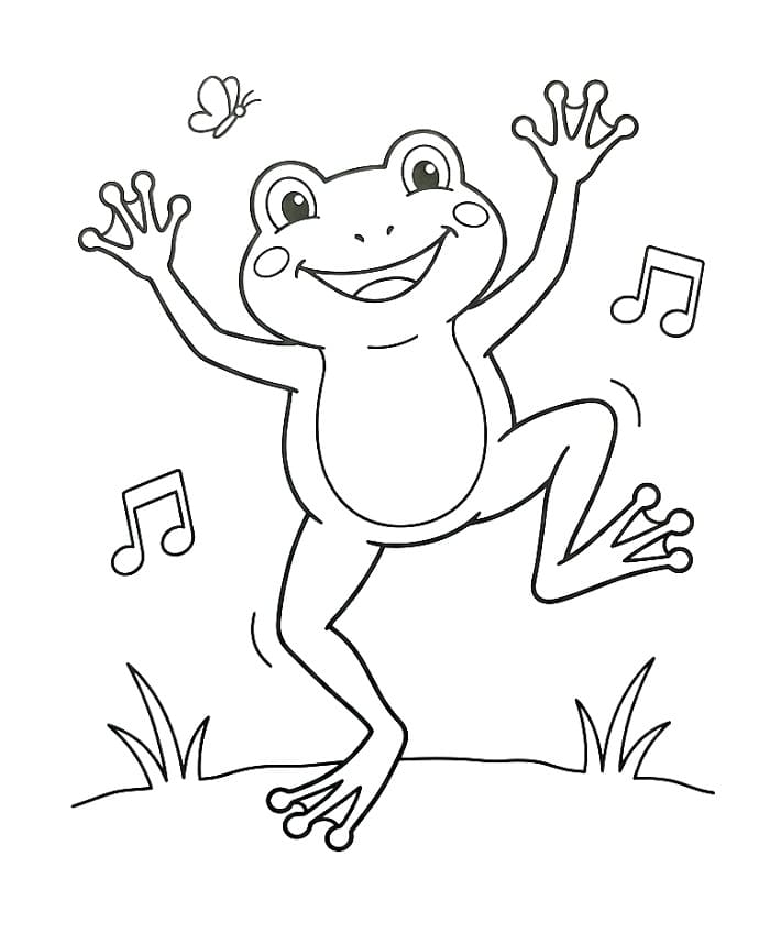 Leichter Frosch ausmalbilder