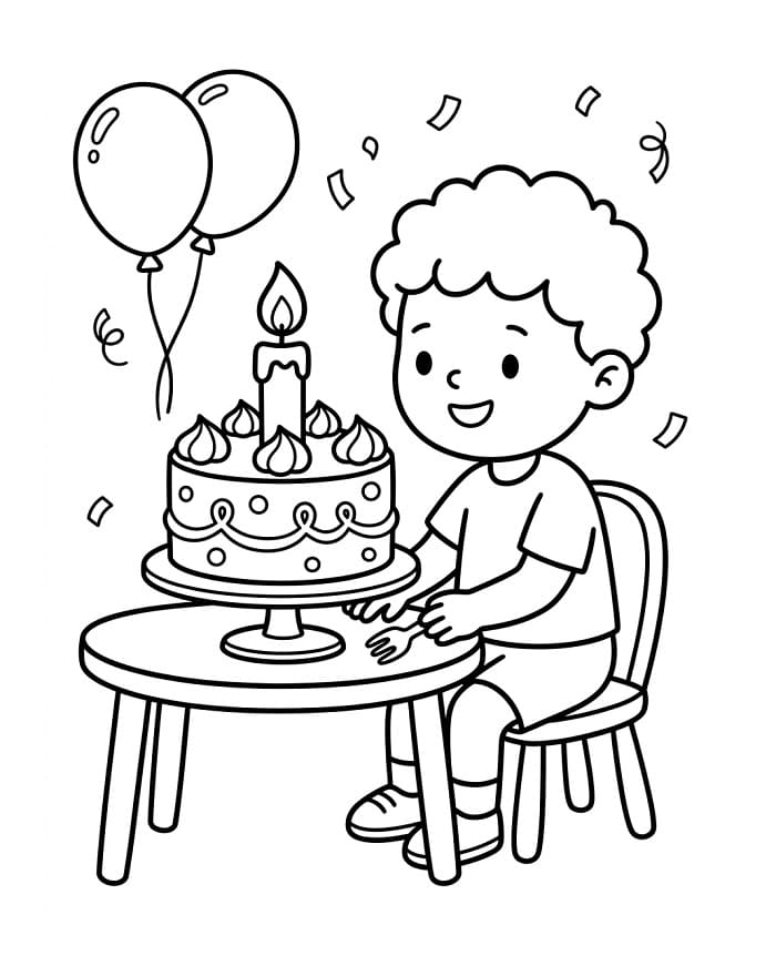 Leichter Geburtstag ausmalbilder