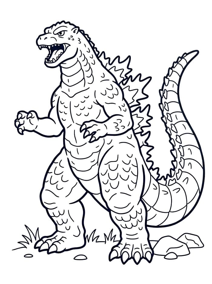 Leichter Godzilla ausmalbilder