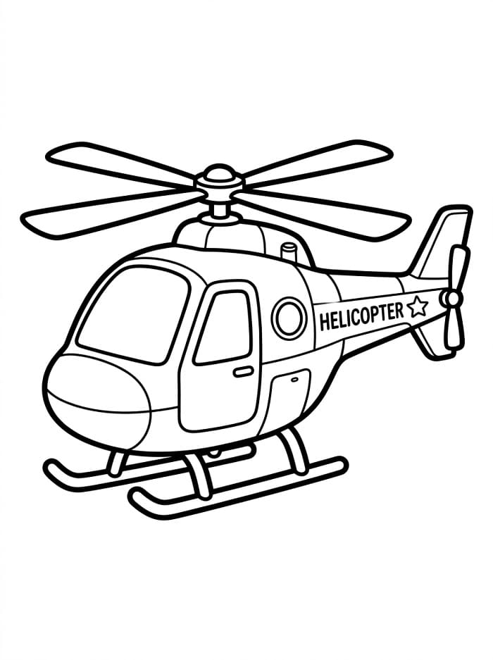 Leichter Hubschrauber ausmalbilder