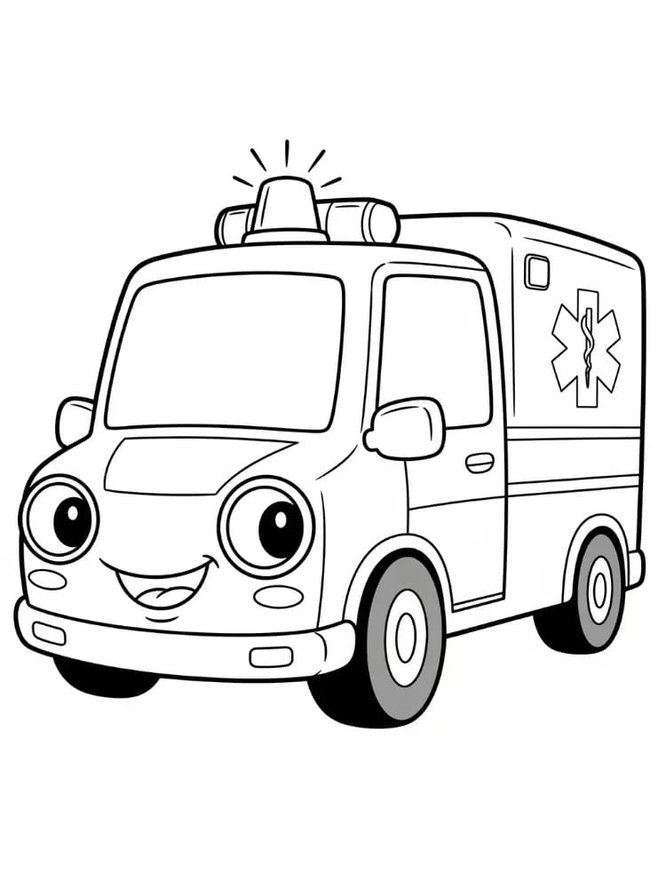 Leichter Krankenwagen ausmalbilder