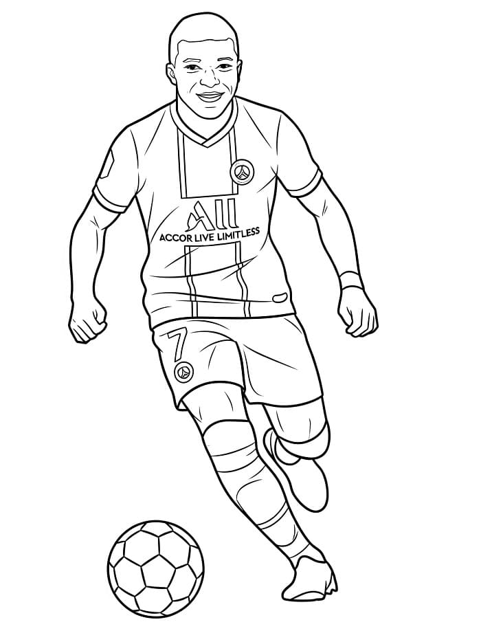 Leichter Kylian Mbappé ausmalbilder