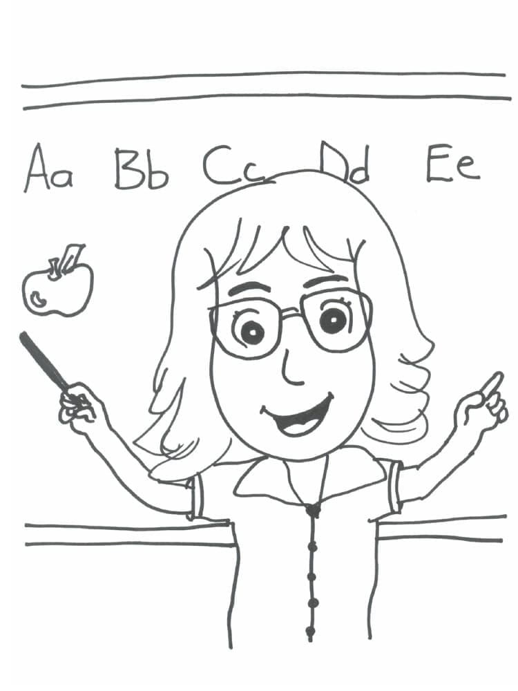 Leichter Lehrer ausmalbilder