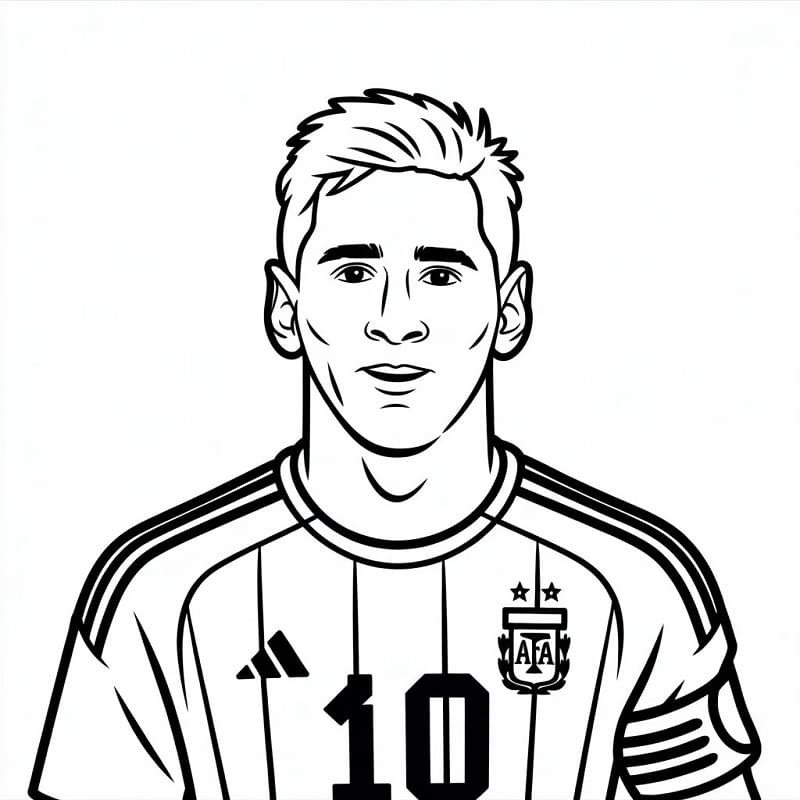 Leichter Lionel Messi ausmalbilder