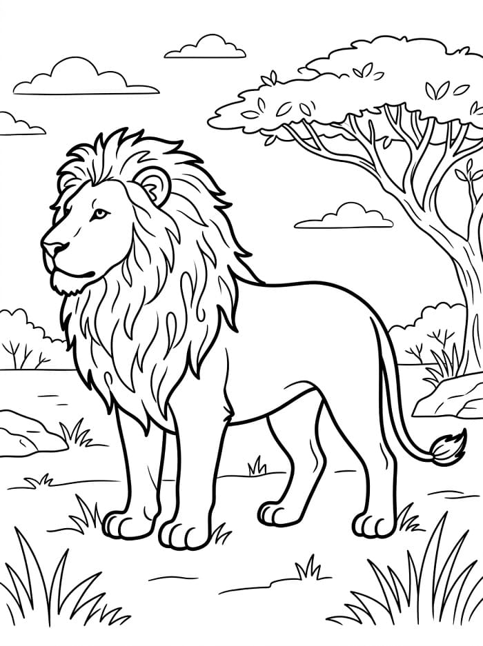 Leichter Löwe ausmalbilder