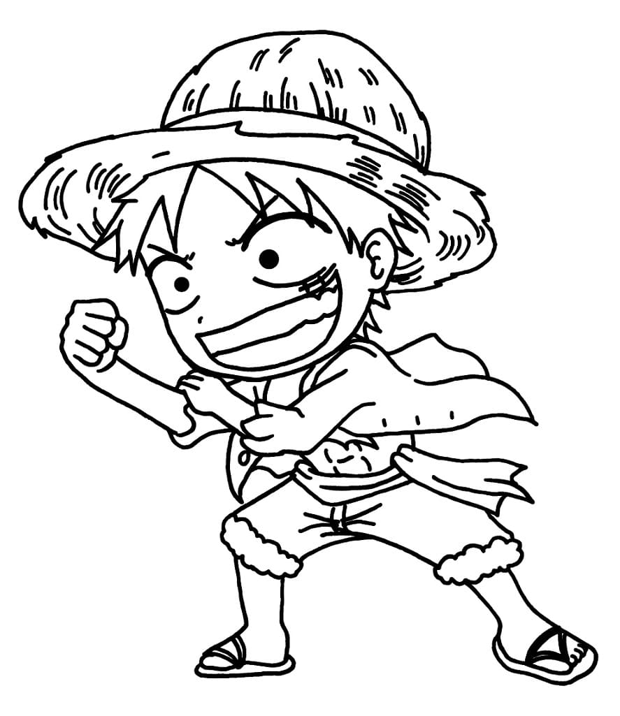 Leichter Luffy ausmalbilder