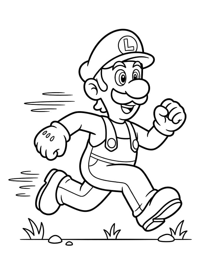 Leichter Luigi ausmalbilder