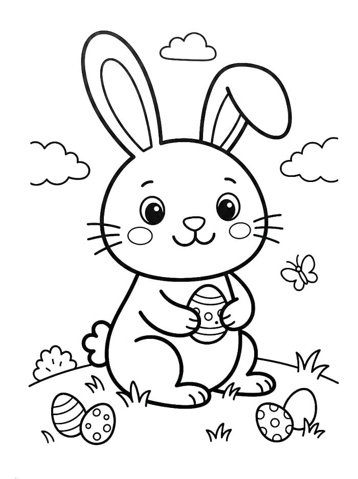 Leichter Osterhase ausmalbilder