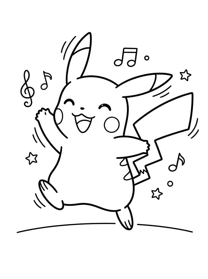 Leichter Pikachu ausmalbilder