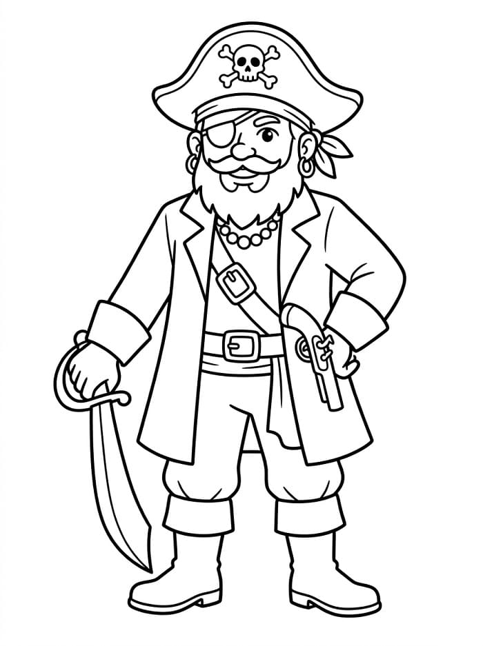 Leichter Pirat ausmalbilder