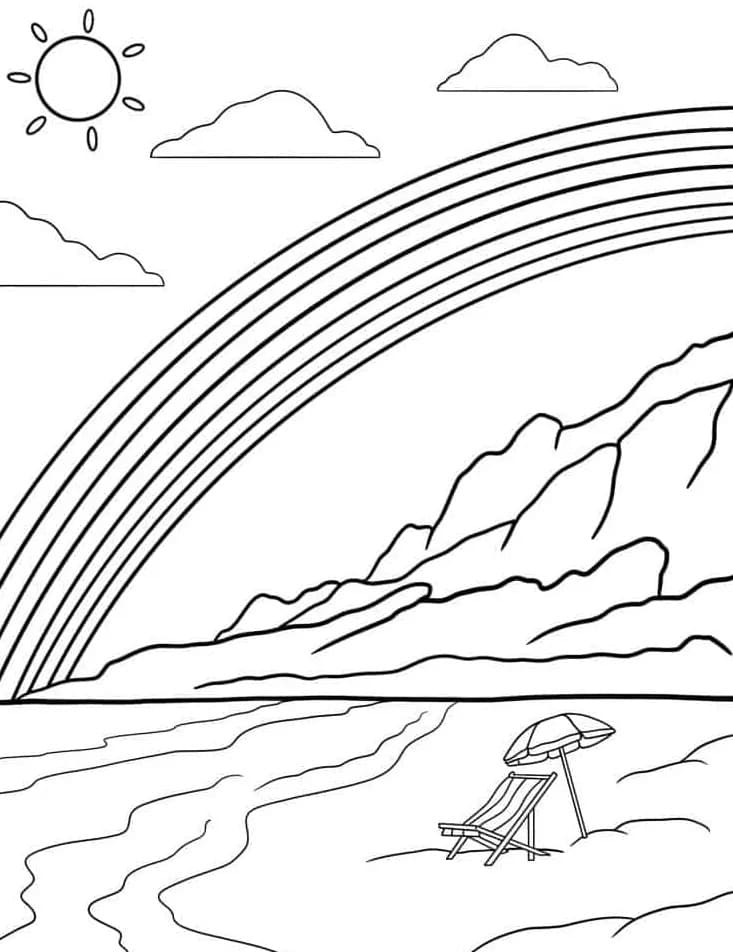 Leichter Regenbogen ausmalbilder