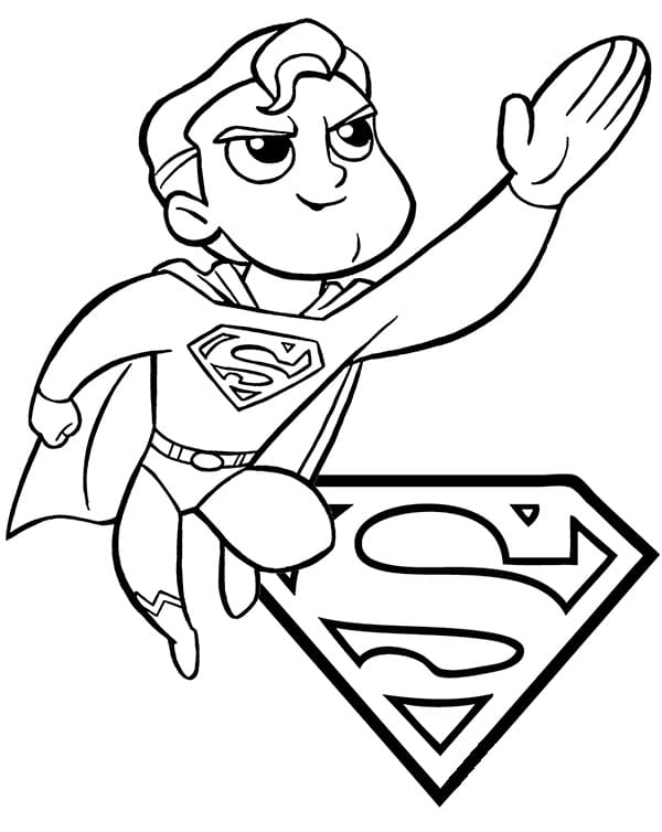 Leichter Superman ausmalbilder