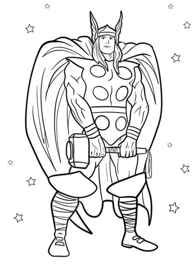 Leichter Thor ausmalbilder