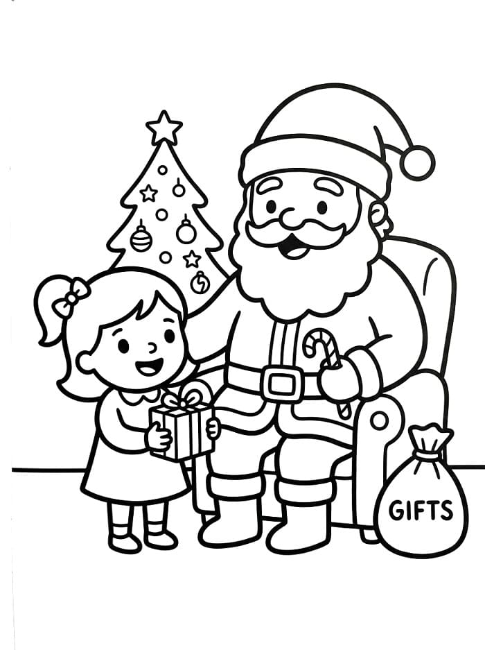 Leichter Weihnachtsmann ausmalbilder