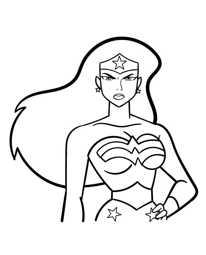 Leichter Wonder Woman ausmalbilder