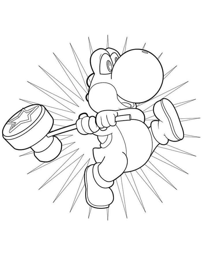 Leichter Yoshi ausmalbilder