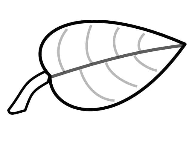 Leichtes Blatt ausmalbilder