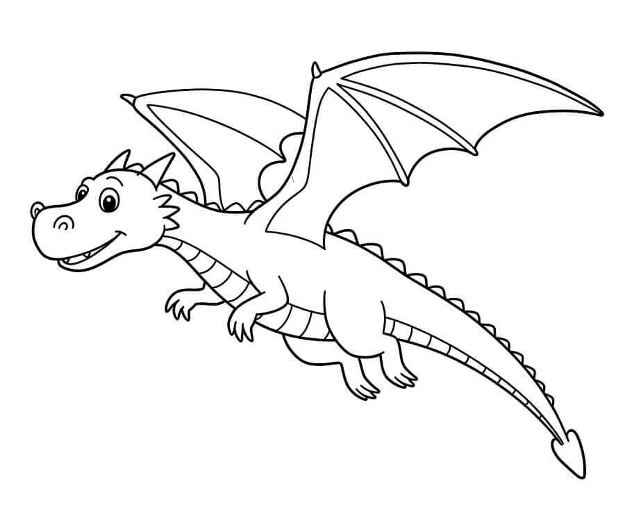 Leichtes Drache ausmalbilder