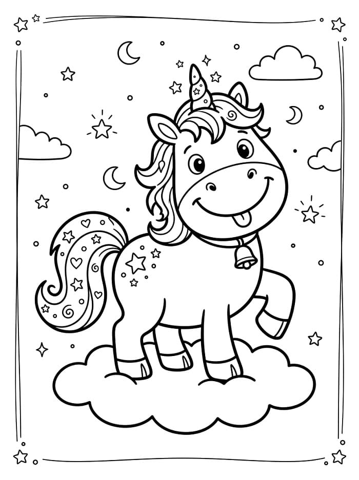 Leichtes Einhorn ausmalbilder