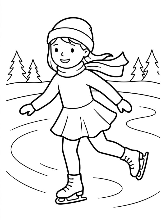 Leichtes Eislaufen ausmalbilder