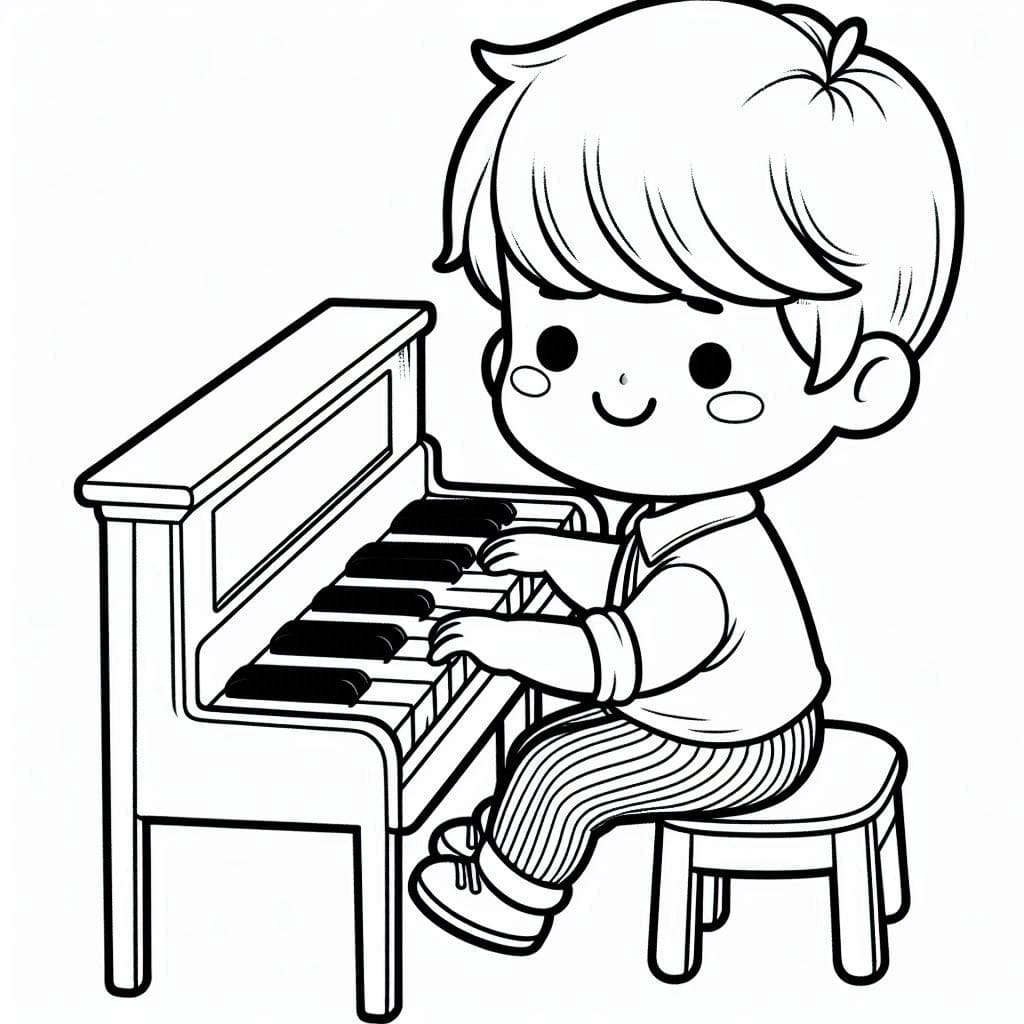 Leichtes Klavier ausmalbilder