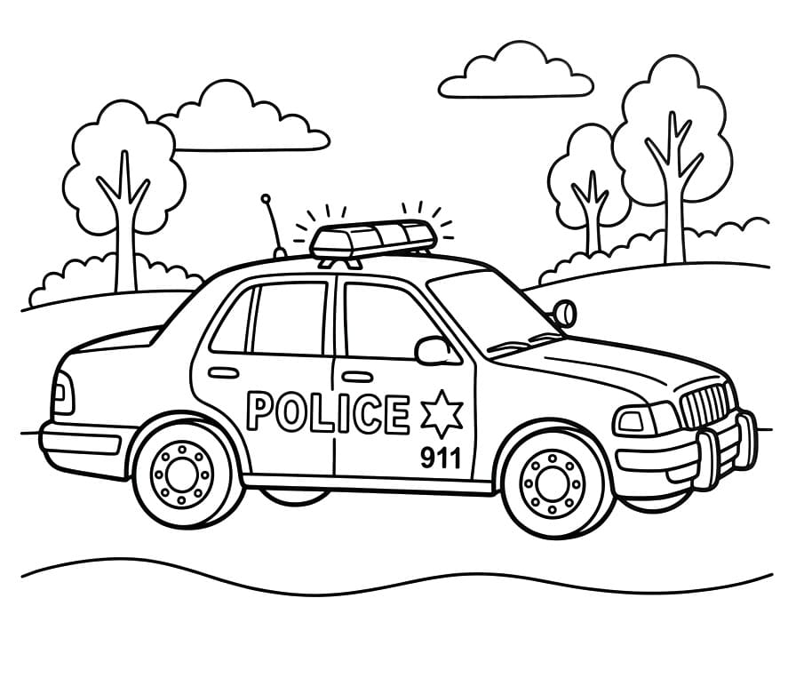 Polizeiautos ausmalbilder