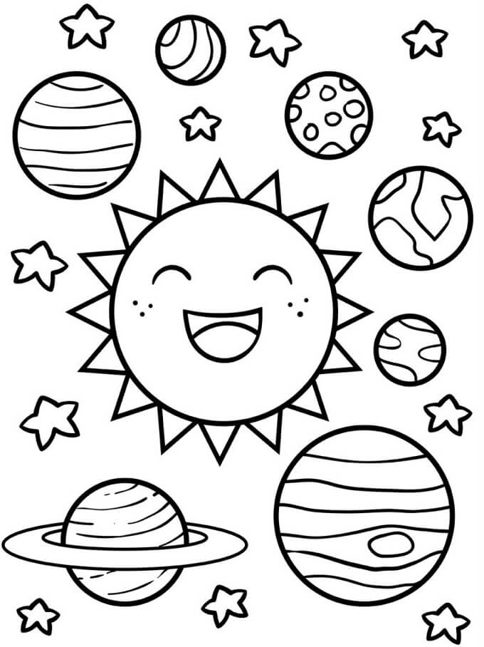 Leichtes Sonnensystem ausmalbilder