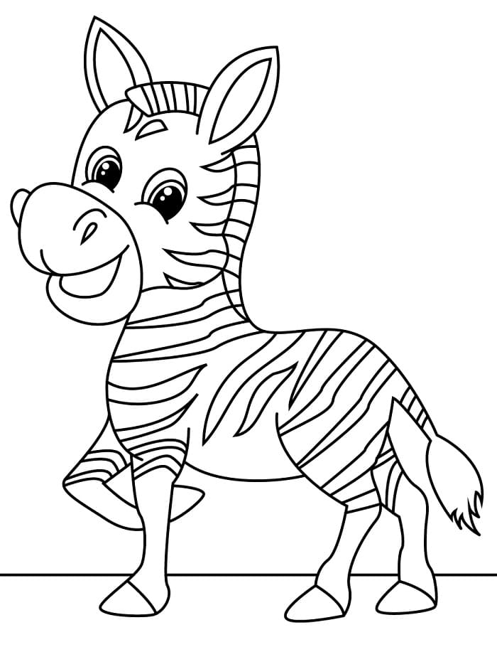 Leichtes Zebra ausmalbilder