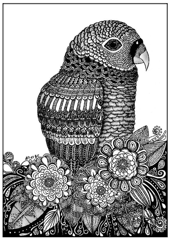 Leichtes Zentangle ausmalbilder