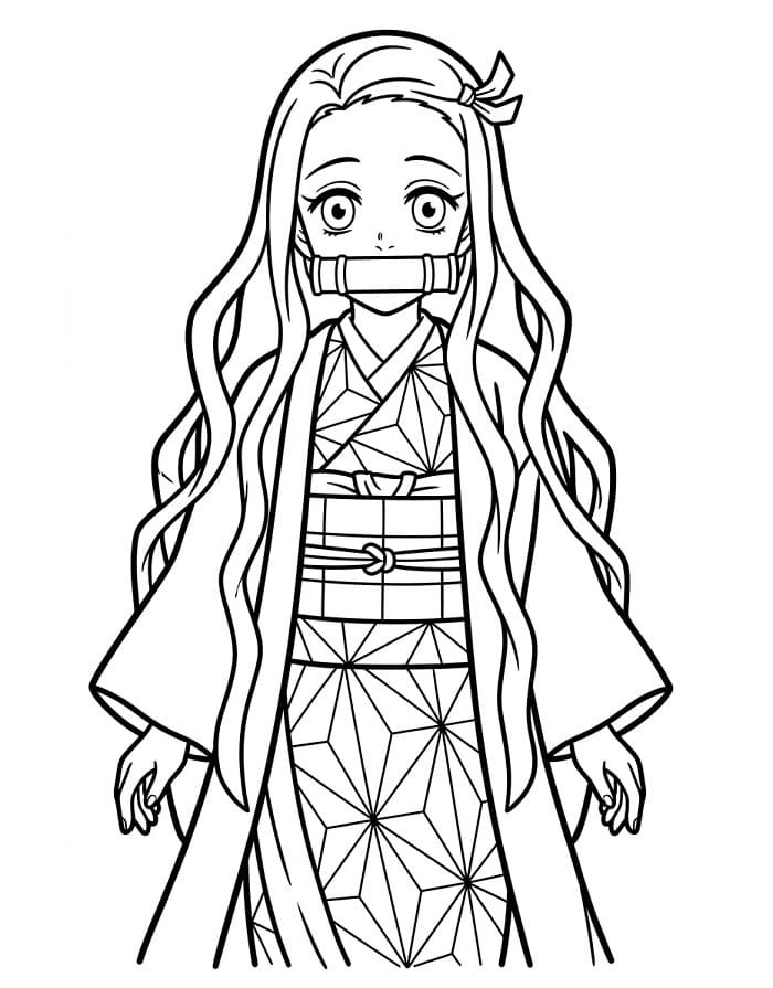 Liebenswerte Nezuko ausmalbilder