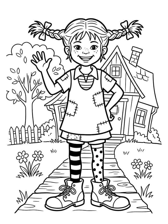 Liebenswerte Pippi Langstrumpf ausmalbilder