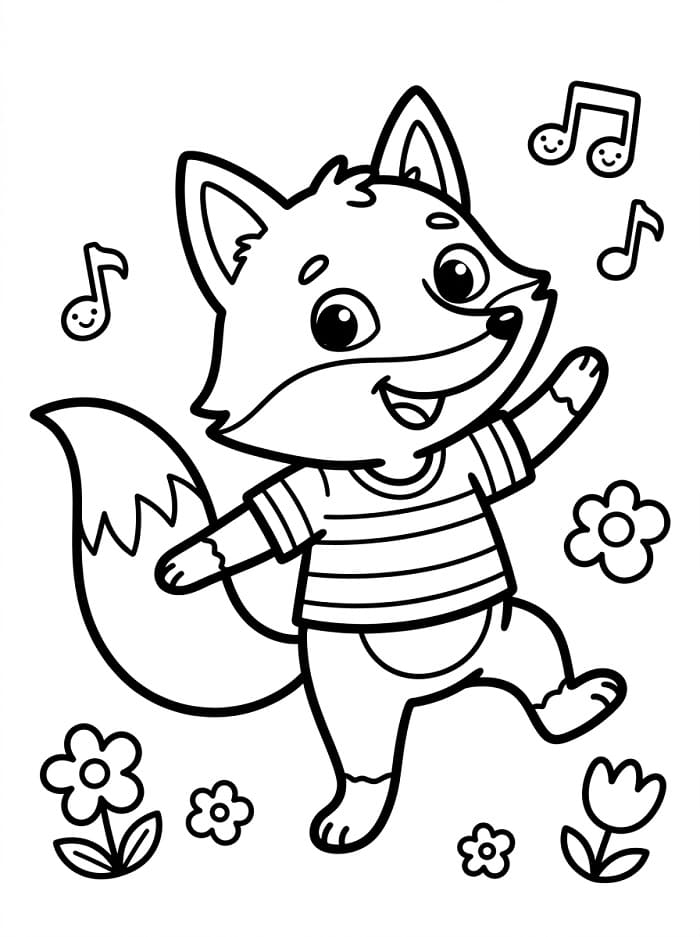 Liebenswerter Fuchs ausmalbilder