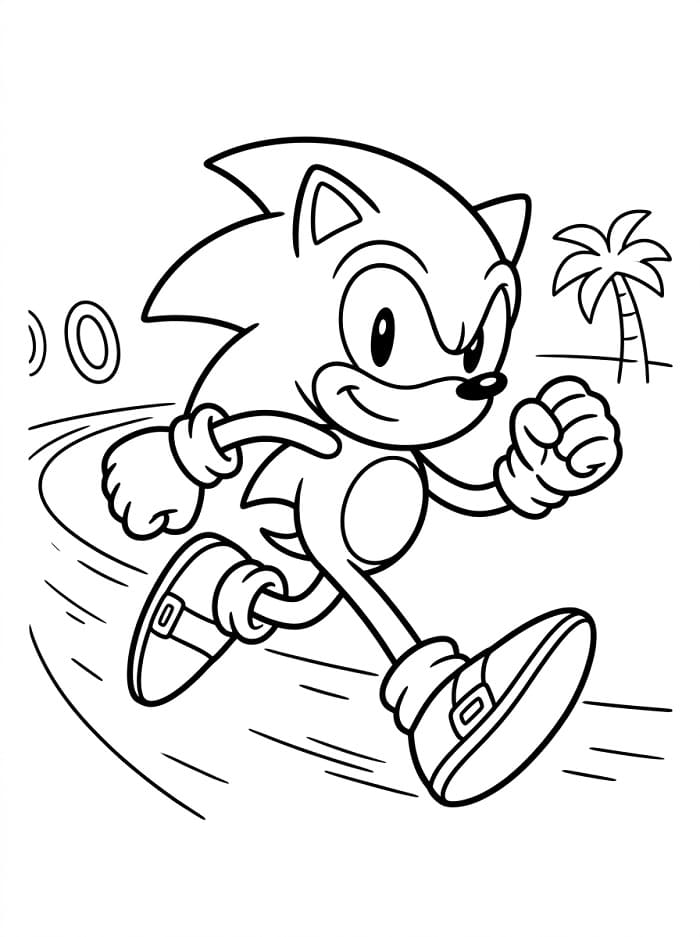 Liebenswerter Sonic ausmalbilder