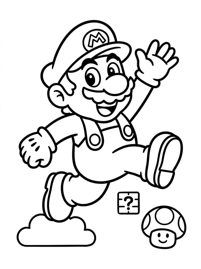 Liebenswertes Mario ausmalbilder