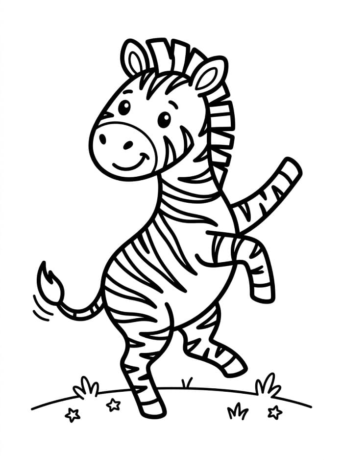 Liebenswertes Zebra ausmalbilder