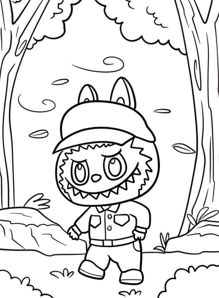 Liebevolle Labubu ausmalbilder