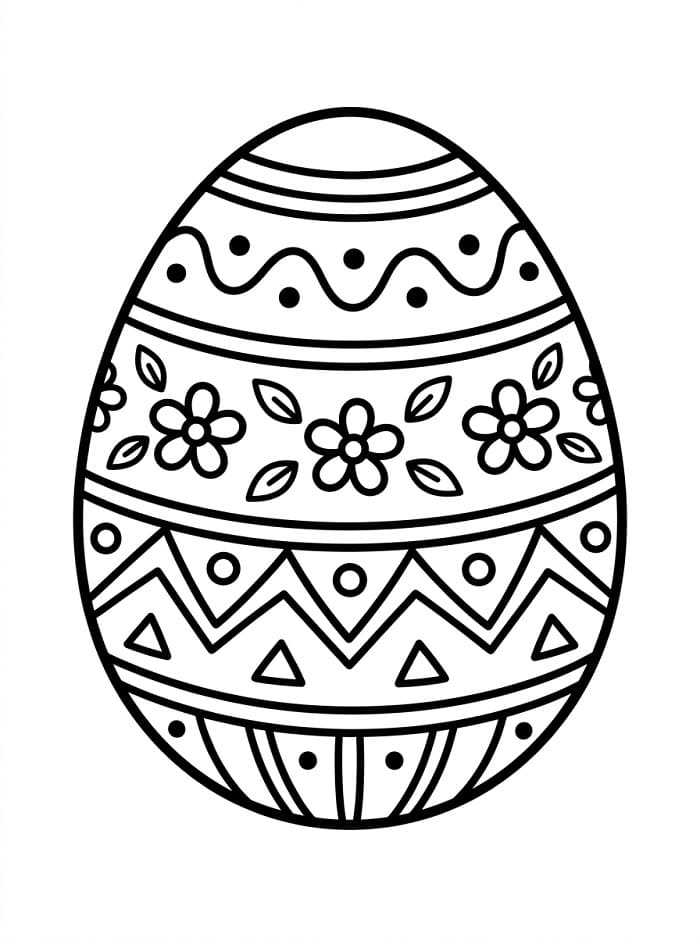 Liebevolles Osterei ausmalbilder