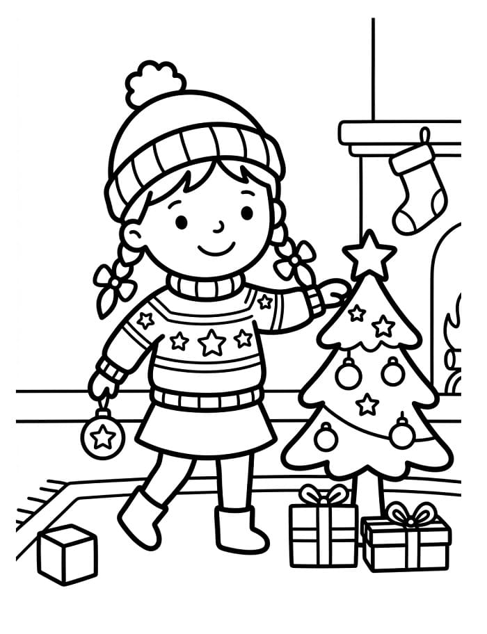 Liebevolles Weihnachten ausmalbilder