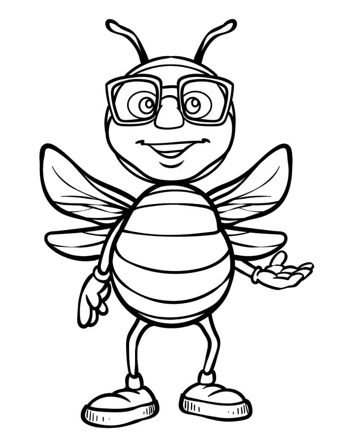 Liebliche Biene ausmalbilder
