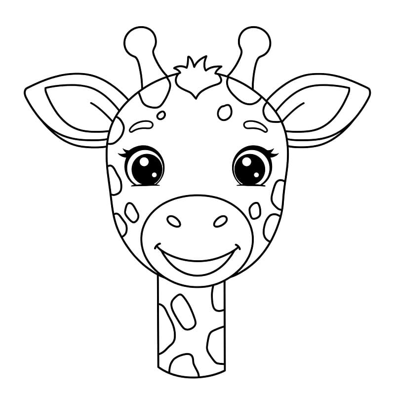 Liebliche Giraffe ausmalbilder