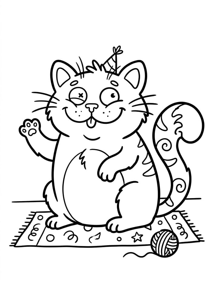 Liebliche Katze ausmalbilder