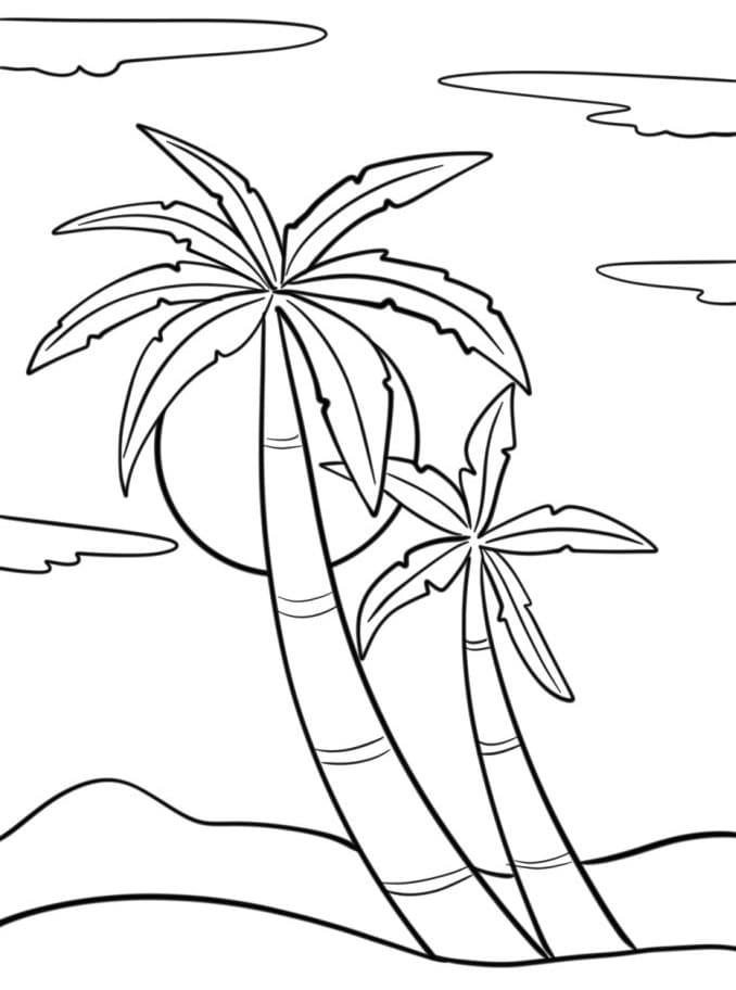 Liebliche Palme ausmalbilder