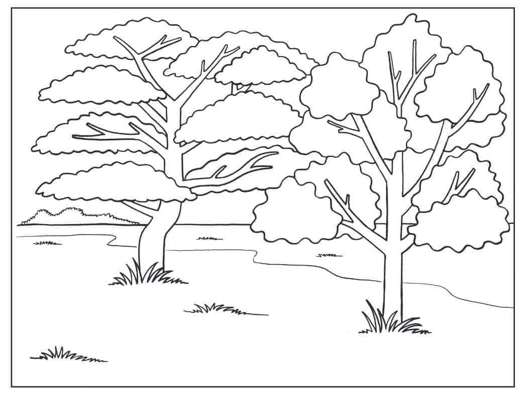 Lieblicher Baum ausmalbilder