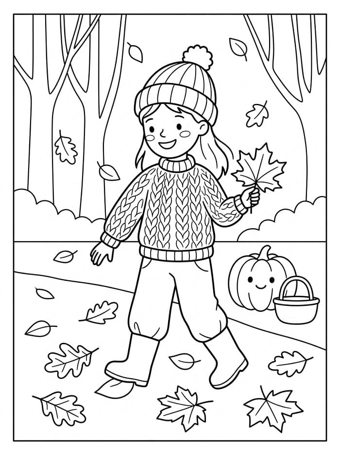 Lieblicher Herbst ausmalbilder