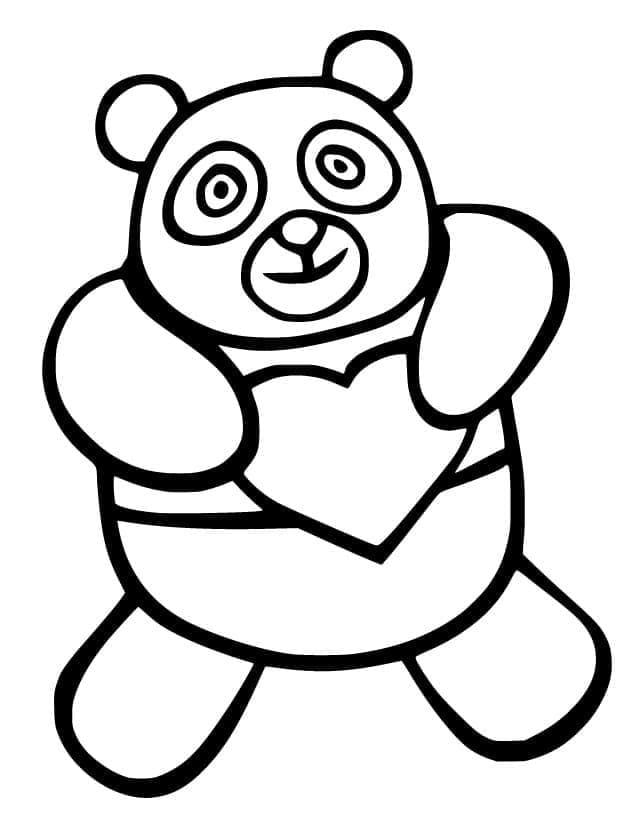Lieblicher Panda ausmalbilder
