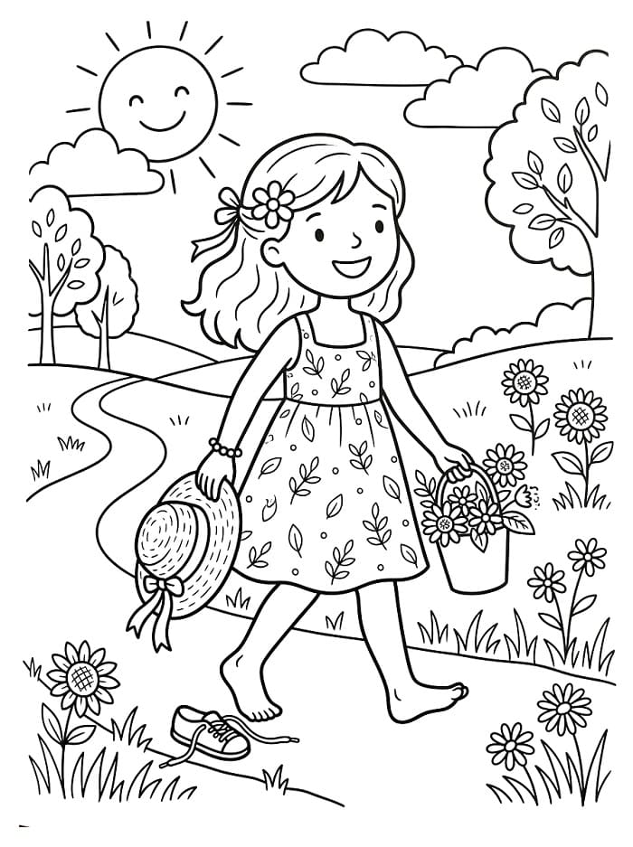 Lieblicher Sommer ausmalbilder