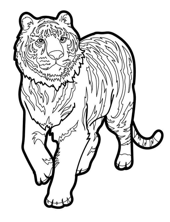 Lieblicher Tiger ausmalbilder