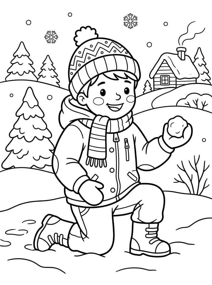 Lieblicher Winter ausmalbilder