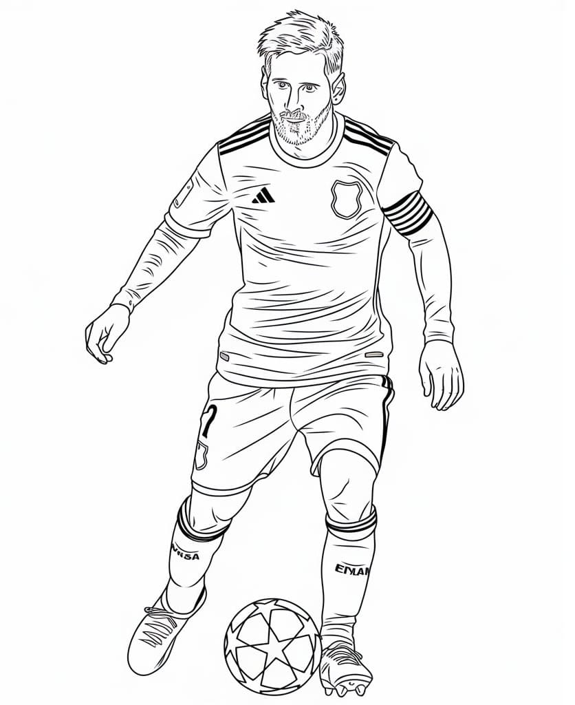 Lionel Messi Druckbares Bild ausmalbilder