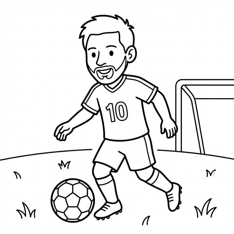 Lionel Messi Drucken ausmalbilder